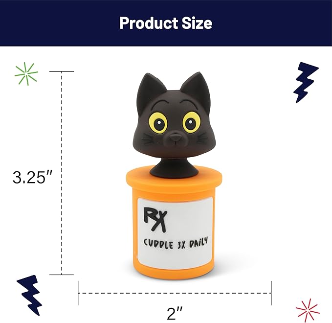 Mini Resin Novelty Figurine – Cute Small Desk Statue Collectible, Funny Decorative Miniature for Office Desk Decor, Shelf Display, Gifts & Party Favors - Prescription Cat