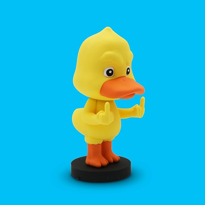 Mini Bobblehead – Middle Finger Duck, Funny Desk Toy, Novelty Collectible Gift