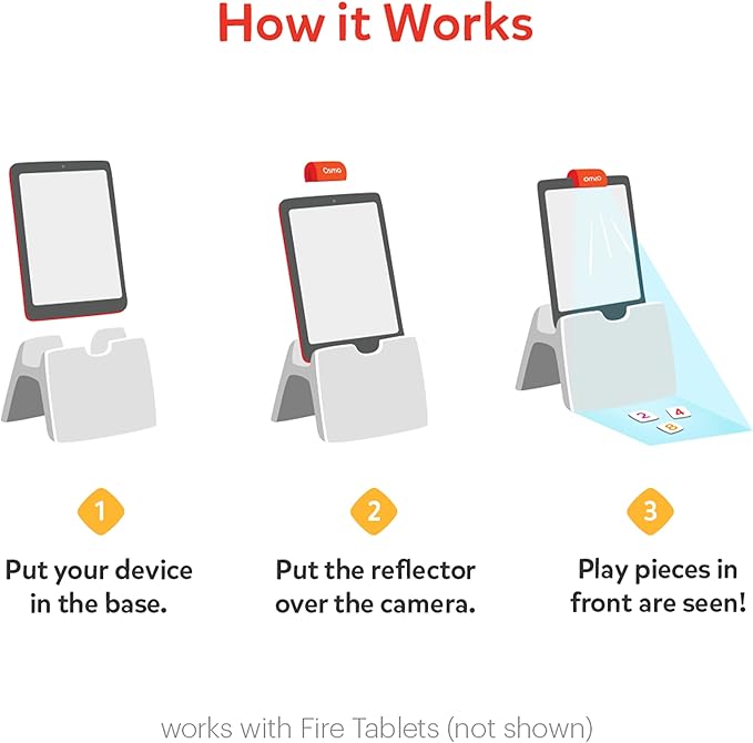 Osmo - Genius Starter Kit for Fire Tablet - 5 Educational Learning Games - Ages 6-10 - Math, Spelling, Creativity & More - STEM Toy Gifts for Kids, Boy & Girl (Fire Tablet 5 Games)