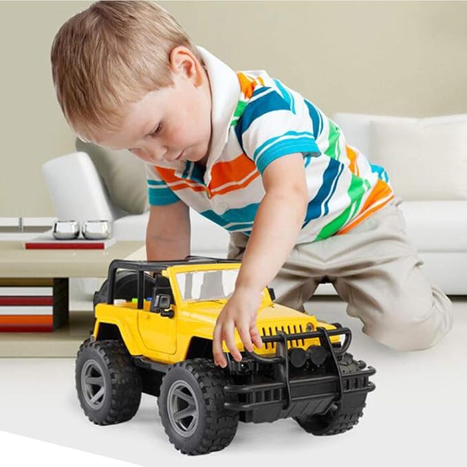 Car Toy 1:16 Off-Road Military Fighter Friction Powered Toy Vehicle with Fun Lights and Sounds