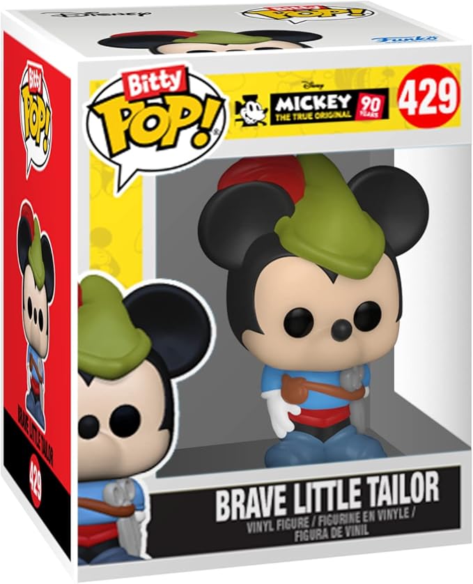 Funko Bitty POP! Disney - Minnie, 4-Pack - Minnie Mouse (red Dress), Daisy Duck, Donald Duck and A Surprise Mystery Mini Figure - 0.9 Inch (2.2 Cm) Collectable - Stackable Display Shelf Included