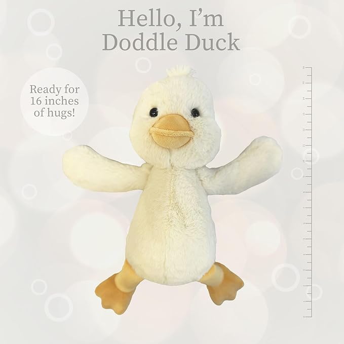 World's Softest Plush Stuffed Animal for Baby, Toddler, Kids, Adults - Adorable Toy Made from Kid-Friendly, Quality Materials - Lushee Off White Duck, 16"