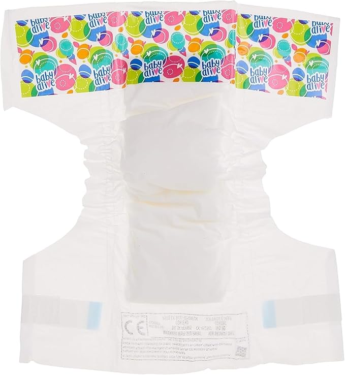 Baby Alive Doll Diaper Refill, Includes 4 Diapers, Toys Accessories, for Kids Ages 3 Years Old and Up