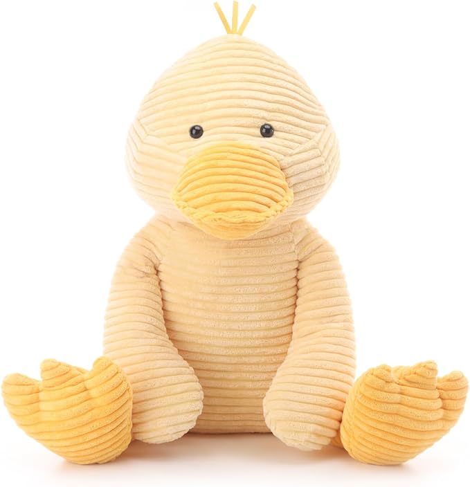 Apricot Lamb Corduroy Duck Stuffed Animals for Kids, Soft Cute Plush Toys for Baby Girl and Boy, 19.7 Inches