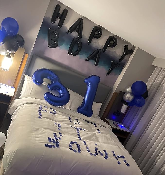 Number 0 Balloons 40 Inch Navy Blue Numbers Balloons for 10 20 30 40 50 60 Numbers Balloon Birthday Decorations Event