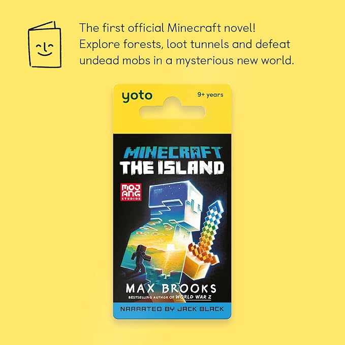 Yoto Minecraft: The Island - Kids Audio Card for Use with Player & Mini All–in–1 Audio Player, Educational & Screen–Free Listening with Fun Playtime, Bedtime & Travel Stories, Ages 8+