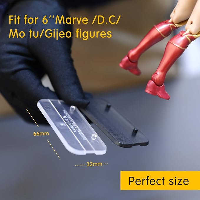 56Pack 6inch Action Figure Stand Base with Peg, Figures Toy Organizer Support Display Feet Stands, Figuras Holder Accessories, Compatible with 1/12 Mavel Legends Series/GiJeo Classified