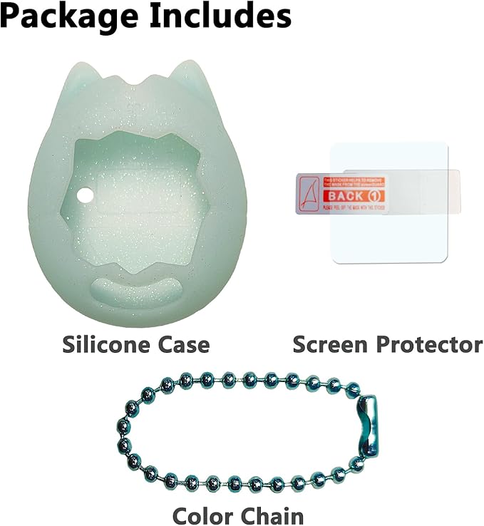 JCHPINE Silicone Cover Case for Tamagotchi Original Digital Pet, Protective Sleeve Skin for Original Tamagotchi Electronic Pet Toys Accessories (Only Case) (Blue)