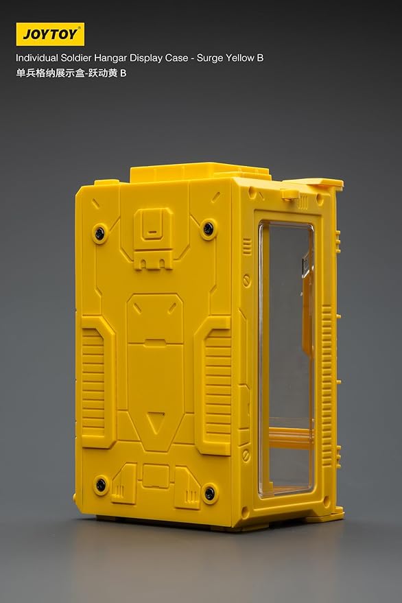 JOYTOY 5'' Display Box,Action Figures Display Case - Individual Soldier Hangar Display Case - Surge Yellow B - Dustproof Collectibles Box Ages 15+