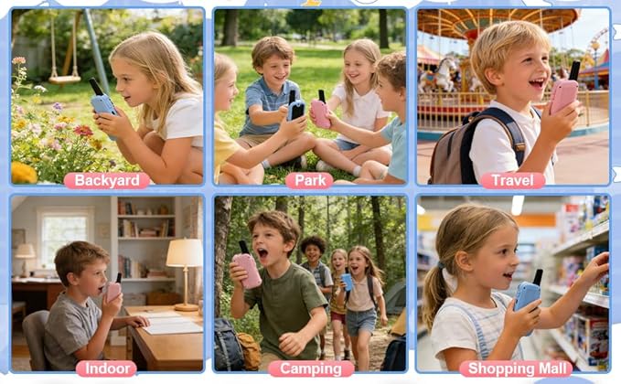 Video Walkie Talkies for Kids 2 Pack, Upgraded Rechargeable Kids Walkie Talkie with HD Camera, Long Range Face Time Walkie Talkies for Boys & Girls, Electronic Gifts for Camping & Indoor Outdoor Games