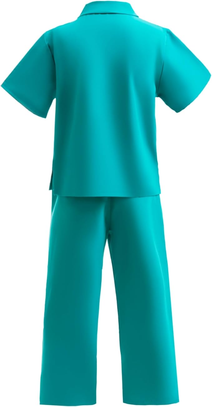 BanKids Doctor Costume for Kids Career Day Pretend Playset Doctor Role Play Stethoscope Lab Coat Kids Halloween Costume