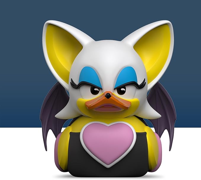 TUBBZ First Edition Rouge The Bat Collectible Vinyl Rubber Duck Figure - Official Sonic The Hedgehog Merchandise - Action TV, Film & Video Games