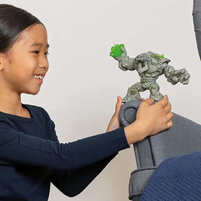 Schleich Eldrador Creatures - 8" Stone Monster Toy with Crystal Set - Cool Movable Monster Action Figure for Boys and Girls - Fantasy Giant Rock Beast Figurine - Fun Scary Toys - Kids Ages 7+ | 70141