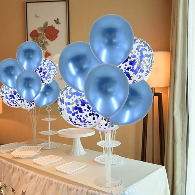 TONIFUL Blue Balloon Stand Centerpiece Table Decoration for Blue Party Decorations,Father's Day,Birthday Decorations,21st Men's Birthday,Balloon Arch Stand Class of 2026 Graduation Decorations (4 set)