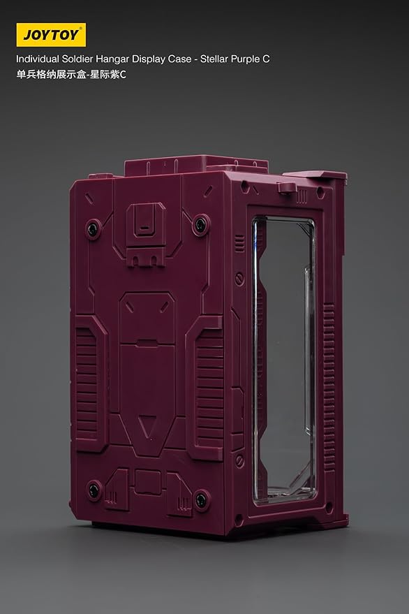 JOYTOY 5'' Display Box,Action Figures Display Case - Individual Soldier Hangar Display Case - Stellar Purple C - Dustproof Collectibles Box Ages 15+