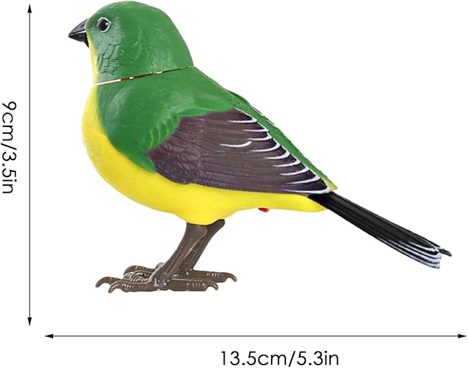 Electric Singing and Chirping Bird Toy, Simulation Interactive Bird Toy for Kids, Cute Realistic Chirping and Moving Artificial Sparrow, Battery Operated, Garden Home Ornament Decoration