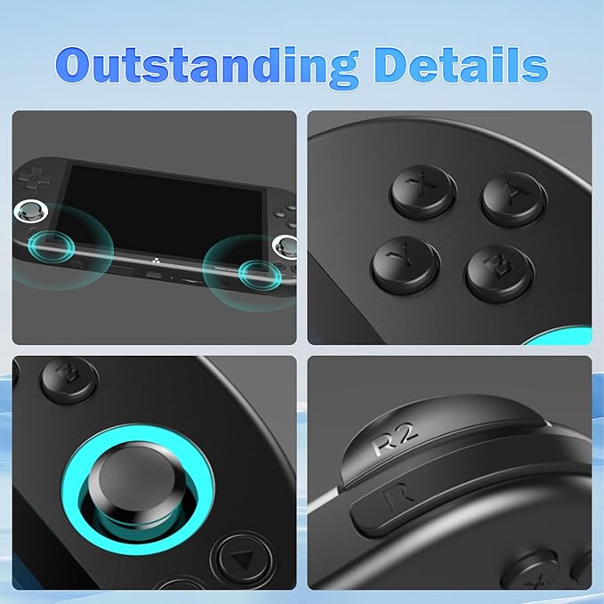 Trimui Smart Pro Retro Handheld Gaming Console Video Gaming Console Dual Joystick Design 4.96 inch 720x1280 IPS Screen 5000mAh Built-in 64G TF Card Portable Game Console Linux System Black