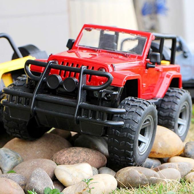 Car Toy 1:16 Off-Road Military Fighter Friction Powered Toy Vehicle with Fun Lights and Sounds
