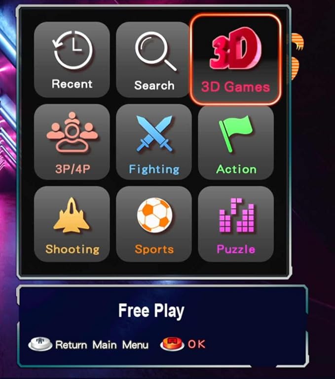 29800 in 1 Pandora's Box Retro Arcade Game Console, 4 Player 3D Magic Modding Game, Search Save Delete Cheats, Favorites List, 128G TF