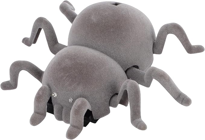 Remote Control Spider Toy, Dual Mode Wall Climbing Electronic Animal Toy with Movement, for Kids and Adults (Grey)