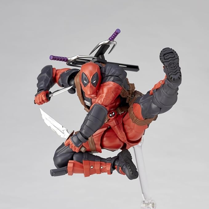 Kaiyodo Revoltech Amazing Yamaguchi Deadpool Ver. 2.5, Total Height: Approx. 6.7 inches (170 mm), Non-scale, PVC & ABS, Painted Action Figure, NR050
