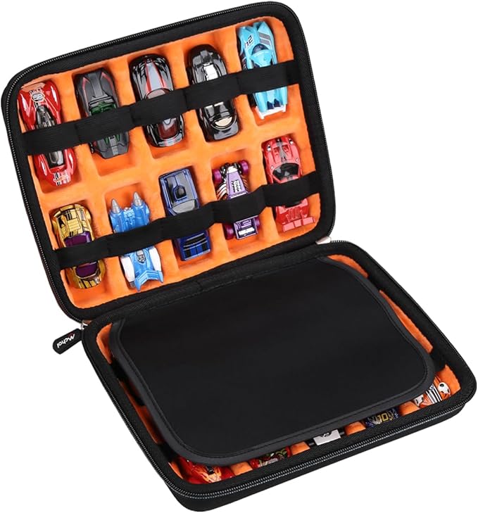Mchoi Hot Wheels Case Storage for 20 Cars, Toy Car Organizer for Your Matchbox Cars Storage, Case Only