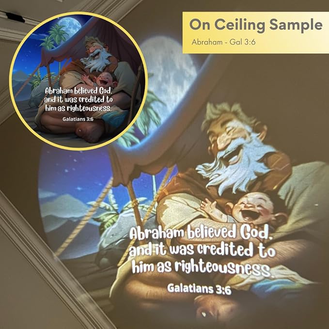 HD Disc Set Heroes of The Faith for Boys, Boy Heroes from The Bible, Project Bible Verses on Walls or Ceilings, Includes 6 Interchangeable Discs, Help Children Live by The Truth of God