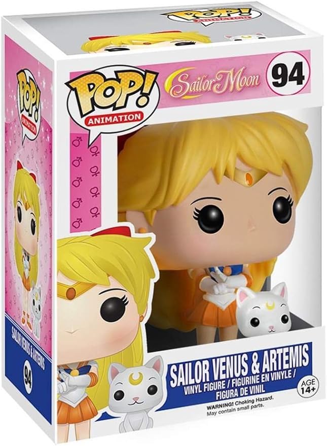 Funko POP Anime: Sailor Moon - Sailor Venus with Artemis Action Figure