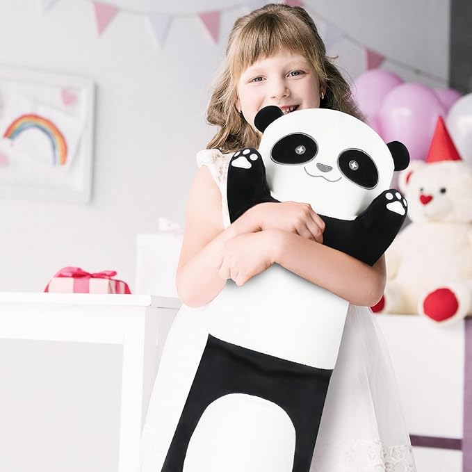 36 inch Cute Giant Panda Bear Plush Soft Body Pillow Plushies, Large Long Panda Stuffed Animals Toy Big Doll, Gift for Kids Girls and Boys, Birthdays
