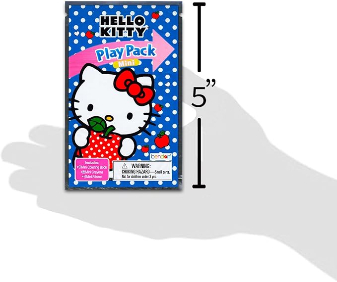 Hello Kitty Mini Party Favors Set for Kids - Bundle With 24 Grab n Go Play Packs, Coloring Pages, Stickers and More (Birthday Party Supplies)