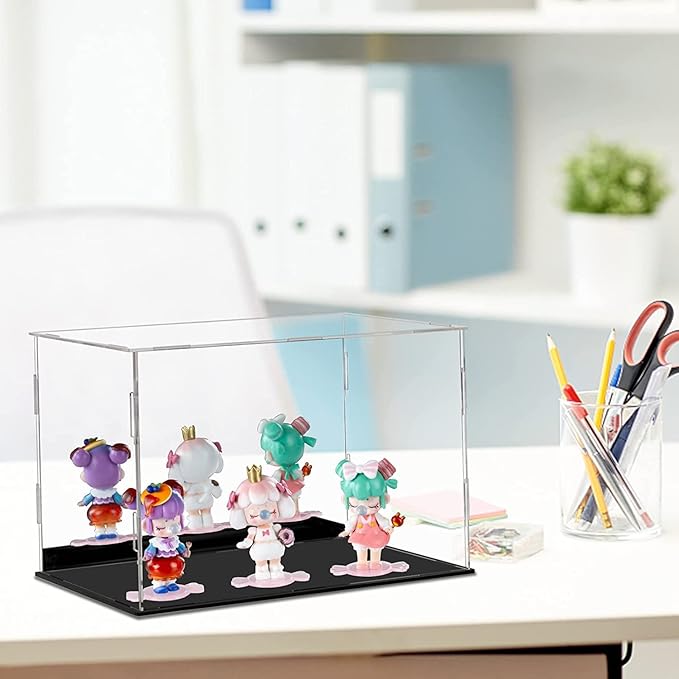 Display Case 11.8x7.8x7.8inch,30x20x20cm for Collectibles Assemble Clear Acrylic Box Alternative Glass Case for Display Action Figures Home Storage Organizing Toys