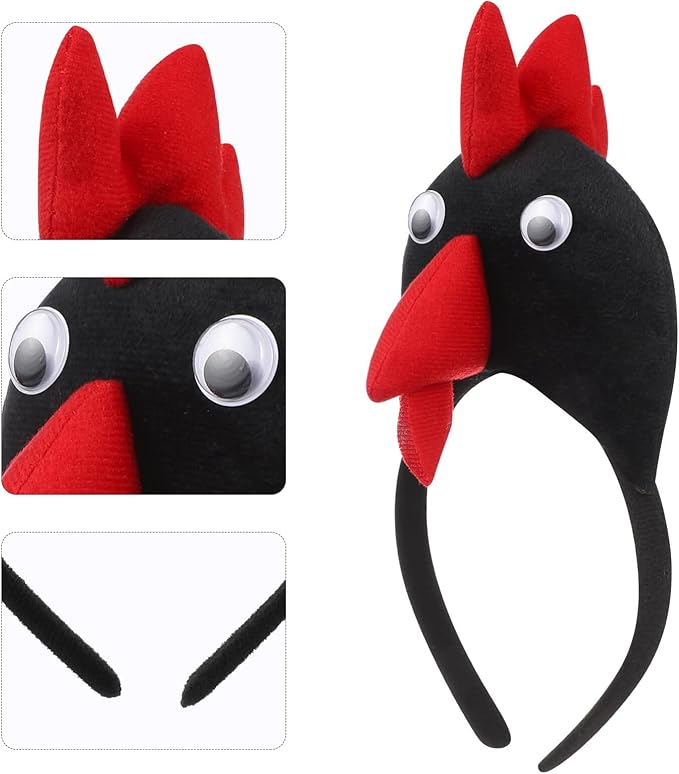 Garneck 16 PCS Chicken Headband Rooster Headband for Adults Kids Animal Chick Festival for Halloween Thanksgiving Party Supply (Random Color)