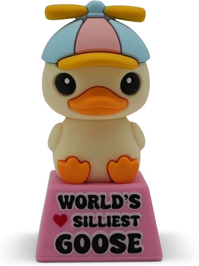 Miniature Desk Figurine – Cute & Quirky Office Decor for Desk, Shelf, or Workspace – Fun Tiny Collectible Statue for Adults, Coworkers, or Home Office Gift - Silly Goose