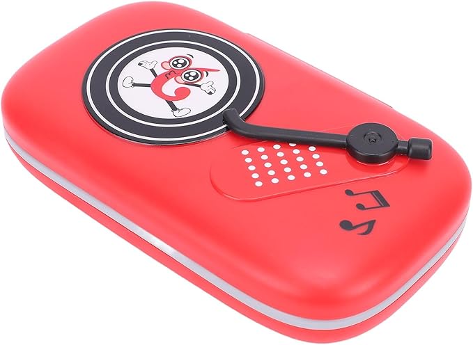 Focket Music Rhythm Game Machine, Battery Operated 6 Levels Music and Light, Electronic Organ Handheld Puzzle Game with Beat Pad for Kids 3 to 16 Years (Red)