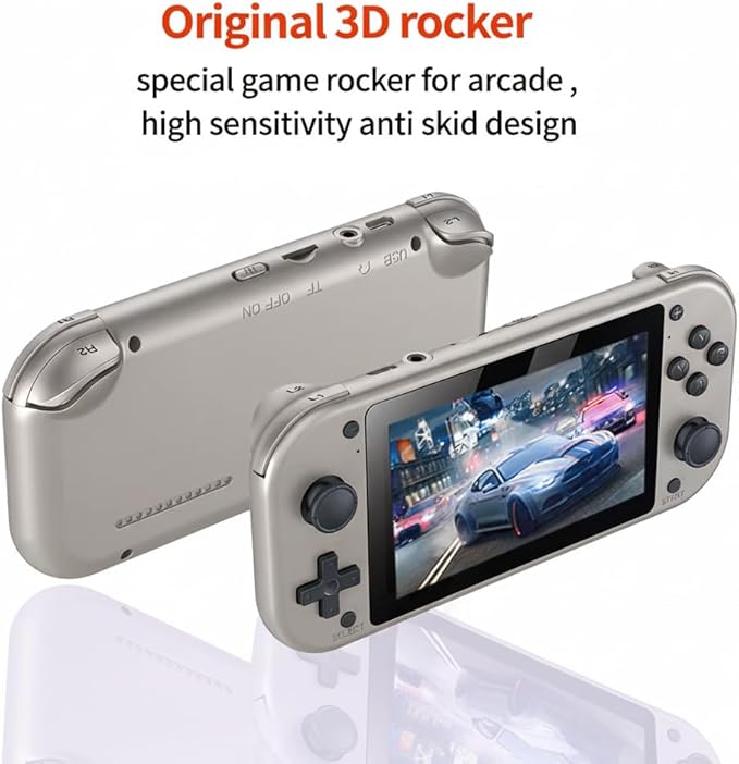 Retro Handheld Portable Video Game Console - 4.3" IPS Screen, Emuelec System, 64GB, 20,000+ Games, Classic Game System (64 GB)