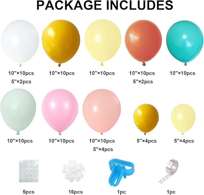 16 Set Daisy Flower Balloons DIY Kit,Boho Daisy Balloons Party Decorations for Birthday Baby Shower Wedding Anniversary Groovy Fairy Retro Hippie Theme Decor