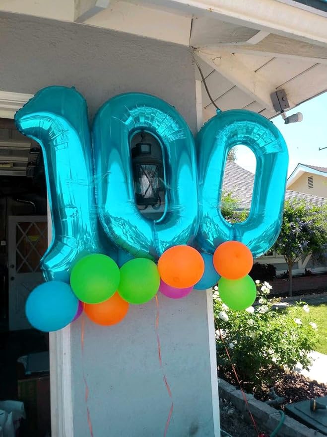 7 Balloon, Blue Number Balloons 40 Inch, 7th Birthday Decorations for Kids Girls Boys, Blue Party Decoration for Women Men, Number 7 Balloon