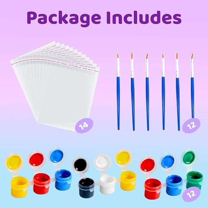 Mermaid Party Favors - 12 PCS Mermaid Birthday Party Supplies - Bubbles & Paint Crafts - Mermaid Birthday Decorations Goodie Bags Gifts Prizes for Kids Girls Toddler