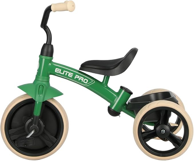 Toddler Tricycles for 2 to 6 Year olds-2 in 1 Kid's Trikes Bike with Push Handles Adjustable & Removable, Push Bike with Toy Storage Basket for Boys & Girls Tricycle Gift (Green)