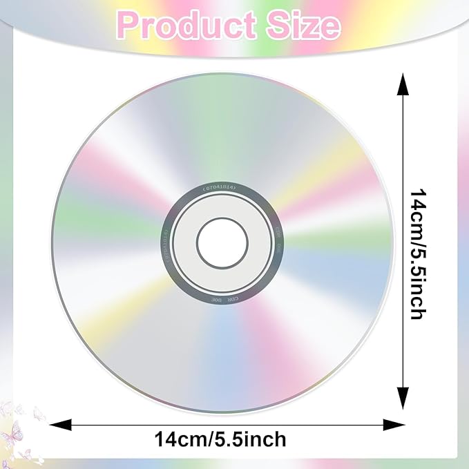 CHUNNIN 4pcs 90's Party Decorations CD Paper Banners Retro 90s Theme Disco Mix CD Hanging Garlands 1990s Music Party Wall Decor Sign Cutouts for 1990s 2000s Birthday Baby Shower Party Supplies Favors