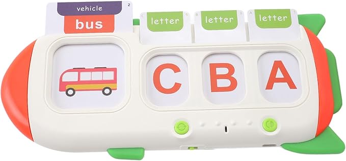 Yinhing Talking Flash Cards, Rechargeable Educational Learning Toys for Toddlers with Interactive CVC Words, Preschool Kindergarten Children