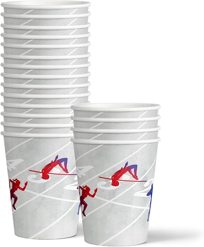 Track and Field Birthday Party Supplies Set Plates Napkins Cups Tableware Kit for 16