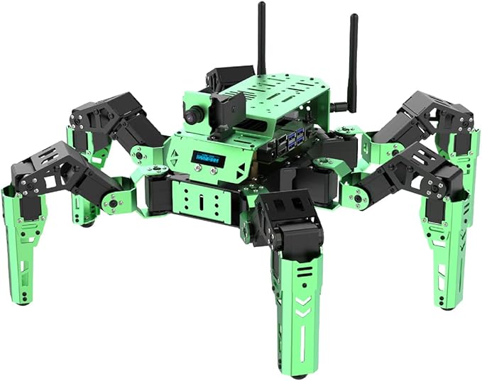 HIWONDER JetHexa Hexapod Robot Kit for ROS Jetson Nano AI Vision Monocular Camera Programmable Smart Robot Color Sorting Line Tracking Target Recognition, Standard Kit