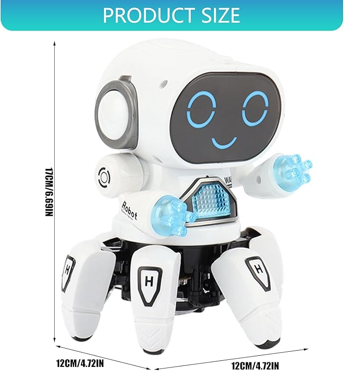 Music Playing Six Claws Robot Designed for Entertainment and Educational Programming Use Robot Toy