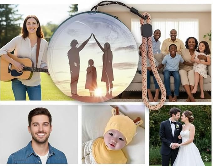 2.7" Crystal Ball Video Player, Memory Orb, Personalized Digital Memory Display, Uploadable Videos & Photos, DIY Gift for Anniversary, Birthday (Pink)