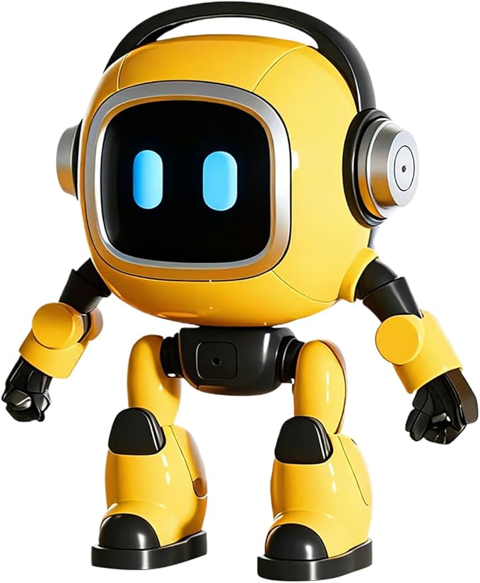 AI Robot Toy – ABS Desktop Size | Intelligent Conversational Companion with Voice Interaction Knowledge Q and A Interactive Games Storytelling | for Educational Learning Office Desk