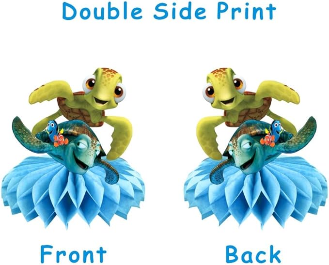 8Pcs Finding Nemo Table Centerpieces Birthday Party Supplies Double Side Table Decorations for Kids Party Decorations