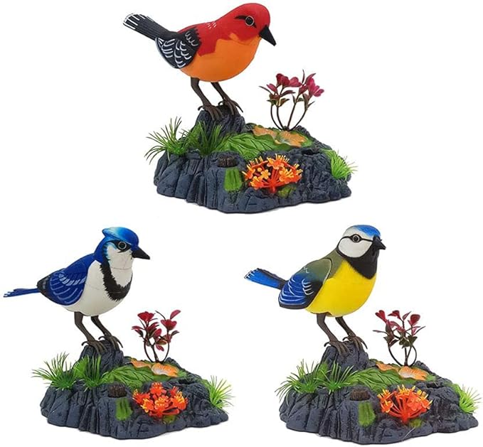 Talking Parrots Birds Electronic Pets,Singing Chirping Bird with Motion Sensor Activation Office Home Decoration Kids Toys Brithday Gifts