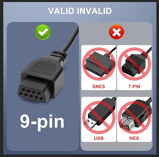 happymaxplus Retro Classic Controller Design for AV 620 HD 621 HD 821 Retro Classic Game Consoles Plug-and-Play Wired Video Game Consoles 9 Pin Plug 2 Packs