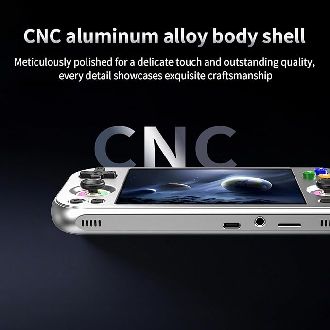 RG477M Retro Handheld Game Console , Aluminum Alloy CNC Dimensity 8300 Android14 System 4.7-inch Touch Handheld Game Console WiFi/Bluetooth Hall Joystick RGB Light 5300mah